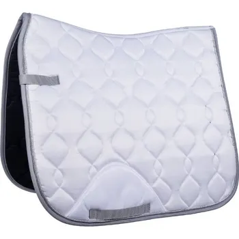 Drezurní podsedlová dečka HKM Dressage Competition white/silver DR