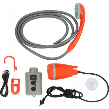 kempingová sprcha PŘENOSNÁ TURISTICKÁ SPRCHA DO AUTA 12V 2,5 L/MIN USB DC3.7V