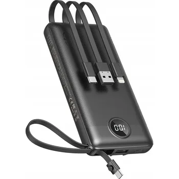 Powerbanka Powerbank s kabelem USB-C, Micro USB, Lightning pro Apple iPhone, Samsung, Xiaomi - 10000mAh