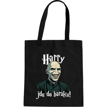 Žertovný předmět Harry, jdu do baráku! - taška s potiskem pro fanoušky Harryho Pottera- Tričkový.cz