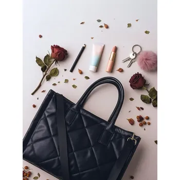 Kabelka Sinsay - Prošívaná kabelka shopper - černá - 131GK-99X - 131GK-99X-ONE