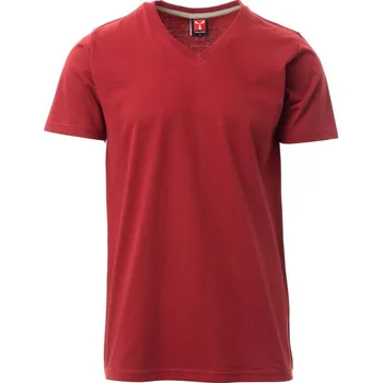 Pánské tričko PAYPER V-NECK 000103-0026 / Pánské tričko s krátkým rukávem a výstřihem do V - bordó XL