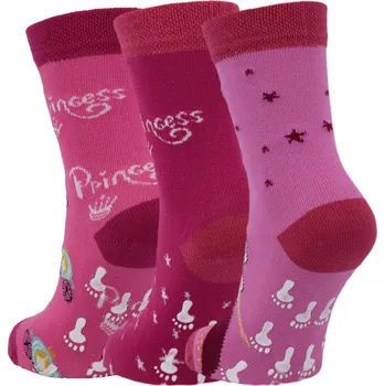 Dívčí veselé protiskluzové ponožky s princeznou VIO 27-30 mix - HOLKA