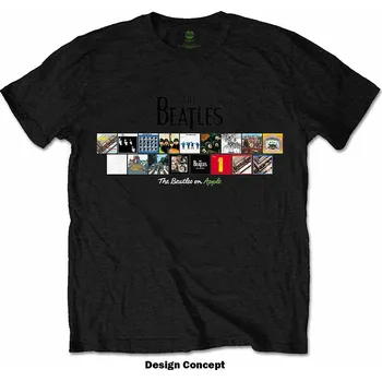 Pánská móda The Beatles tričko, Albums on Apple Hi-Build Black, pánské L