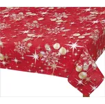 Vánoční ubrus 120x140 cm vánoční zlaté koule