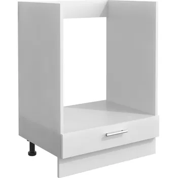 Kuchyňská skříňka VCM Dolní kuchyňská skříňka Esilo na vestavný sporák s přihrádkou na plechy, 60 cm, bílá 478831