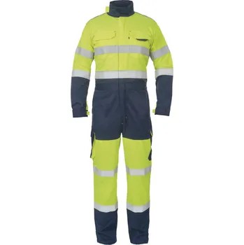 Pracovní kombinéza CERVA PICK PM HV / HI-VIS multinormní kombinéza - tmavě modrá/žlutá XXXL