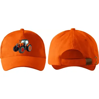 Kšiltovka kšiltovka s traktorem Kubota oranžová (kšiltovka , pokrývka hlavy , dopravní technika)