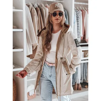 Dámská bunda s kapucí GLAMOON Dstreet TY4811 Barva: Béžová, Velikost: XXL