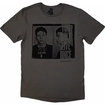 Pánská móda Frank Sinatra tričko, Mugshot Charcoal Grey, pánské XL