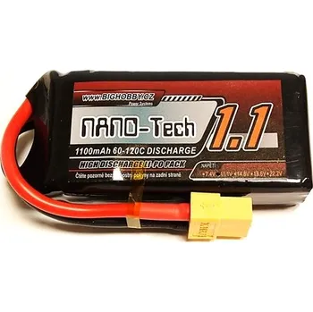 Li-pol baterie 1100mAh 3S 60C (120C) Bighobby-NANO Tech