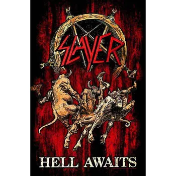 Slayer textilní banner PES 70cm x 106cm, Hell Awaits