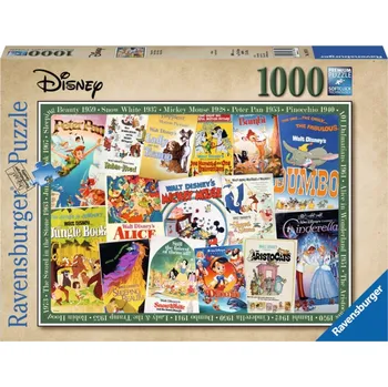 Puzzle RAVENSBURGER Puzzle Filmové plakáty Disney 1000 dílků