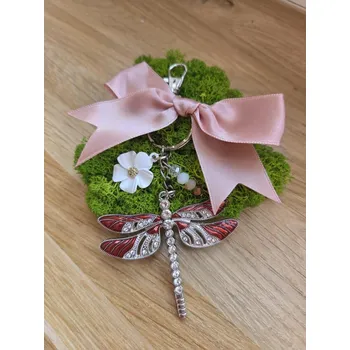 Michaella náramky Přívěšek na klíče vážka, červená