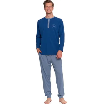 Pánské pyžamo Moraj PDM5600-003 Barva: Modrá - tmavě, Velikost: 4XL