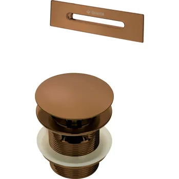 Vana Deante Deante, sestava pro volně stojící vany, kovová zátka typu ClickClack a krytka na přepad, bronzová, DEA-KYY_C10B
