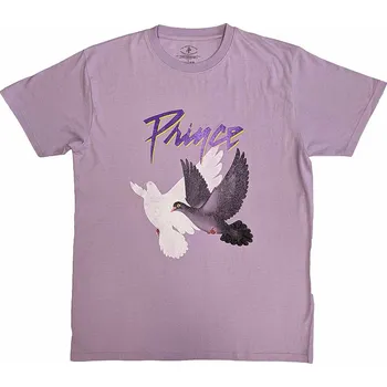 Pánská móda Prince tričko, Doves Distressed Eco Friendly Purple, pánské M