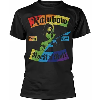 Rainbow tričko, Long Live Rnr Rainbow Black, pánské XXL