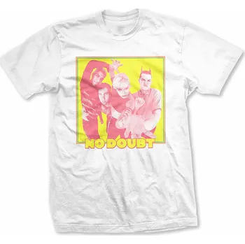 Pánská móda No Doubt tričko, Yellow Photo White, pánské M