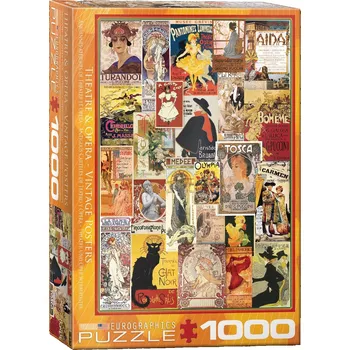 Puzzle EUROGRAPHICS Puzzle Vintage plakáty z opery a divadla 1000 dílků