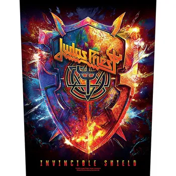 Nášivka Judas Priest nášivka na záda CO+PES 30x27x36 cm, Invincible Shield