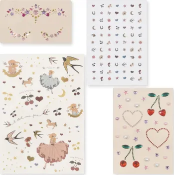 Odstranitelné tetování Creative Stylist Set KONGES SLOJD - Kamínky na obličej, tetovačky, samolepky na nehty