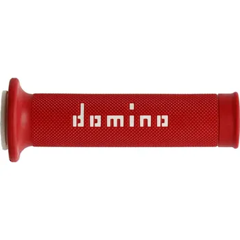 Gripy na motorku Domino gripy A010 road délka 120 + 125 mm, červeno-černé M018-371