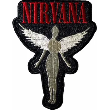 Nášivka Nirvana tkaná nažehlovačka PES 88 x 68 mm, In Utero Cut-Out
