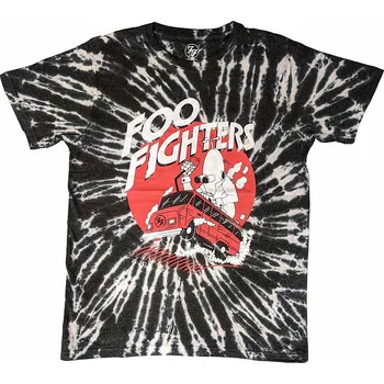 Pánská móda Foo Fighters tričko, Speeding Bus Dye Wash Eco Black, pánské XL