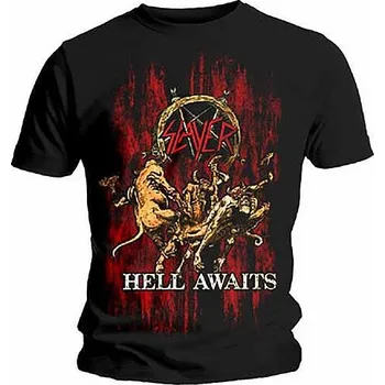 Pánská móda Slayer tričko, Hell Awaits, pánské XL