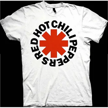 Pánská móda Red Hot Chili Peppers tričko, Red Asterisk White, pánské XL