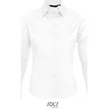 SOL´S EDEN / Dámská elastická košile s dlouhým rukávem - white L