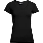 PROMODORO 3086 / Dámské tričko "slim fit" s výstřihem do V - black XS