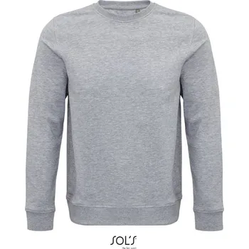 Pánská mikina SOL´S COMET / Unisex mikina z bio bavlny - grey melange 4XL