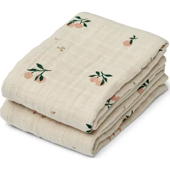 látková plena Dvě mušelínové pleny LIEWOOD Lewis Peach / Sea Shell