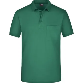Pánská košile DAIBER JN 922 / Pánská polokošile s náprsní kapsou - dark green XXL