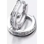 Dětské náušničky bílé zlato 585 kroužky se zirkony 52GZ-3342BBB