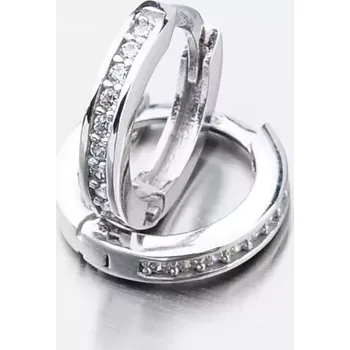 Náušnice Dětské náušničky bílé zlato 585 kroužky se zirkony 52GZ-3342BBB