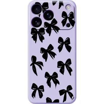 Pouzdro na mobilní telefon Ochranný kryt se vzorem mašliček pro iPhone 17 Pro Max - fialový