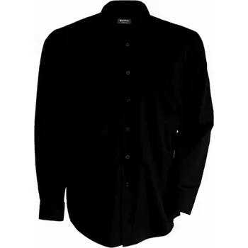 Pánská košile KARIBAN VINTAGE K537 / Pánská nežehlivá košile s dlouhým rukávem - black XXXL