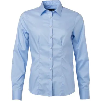 DAIBER JN 681 / Dámská keprová košile s dlouhým rukávem - light blue XS