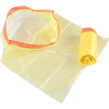 Pytle na odpadky Zatahovací sáčky do koše 30 l, 500 x 600 mm, žluté, 1 karton = 600 ks