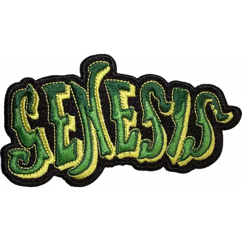 Nášivka Genesis tkaná nažehlovačka PES 55 x 102 mm, Classic Logo Cut-Out Green