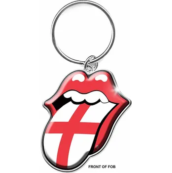 Rolling Stones kovová klíčenka 40 mm, England Tongue