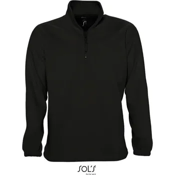 Pánská mikina SOL´S NESS / Pánská fleecová mikina s 1/2 zipem - black 4XL