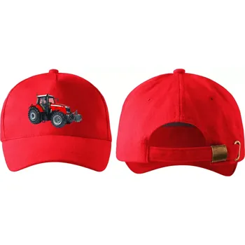 Kšiltovka kšiltovka s traktorem Massey Ferguson 7726 červená (kšiltovka , pokrývka hlavy , dopravní technika)