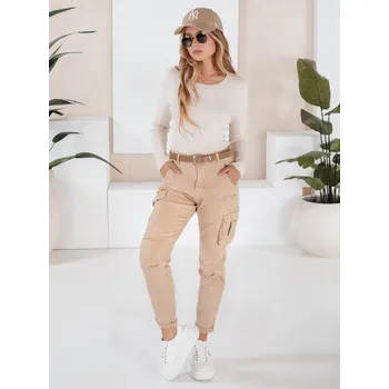 Dámské kalhoty Dstreet UY0000 Barva: Béžová, Velikost: L