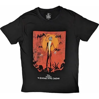 Pánské tričko The Nightmare Before Christmas tričko, Jack Orange Sun & Logo Black, pánské L