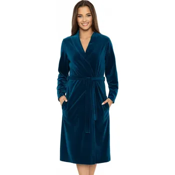 Dámský župan Dámský župan Vivisence 5022 - výprodej Barva: Modrá - tmavě, Velikost: L