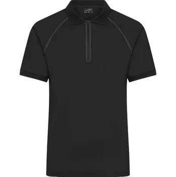 Pánská košile DAIBER JN 1308 / Pánská polokošile se zipem - black/black XXXL